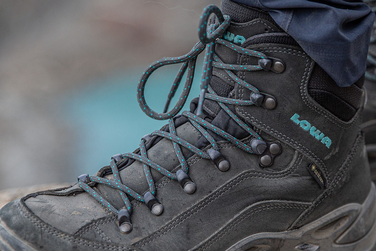 Lowa Renegade GTX Mid hiking boot (closeup of upper)